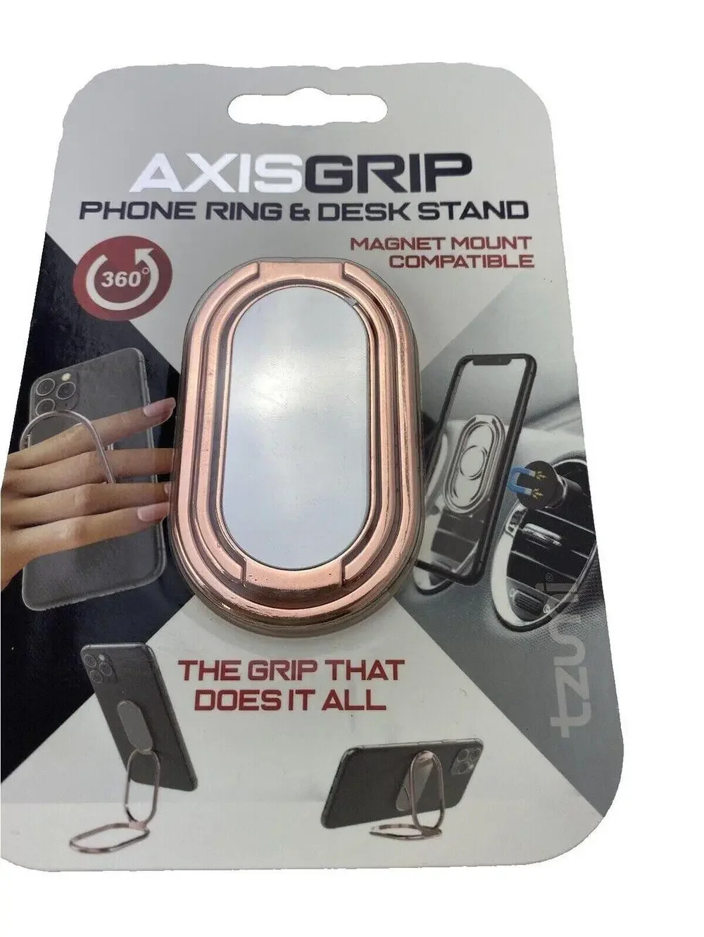 Phone Ring Desk Stand Magnet Mount Compatible Rose Gold Brand New
